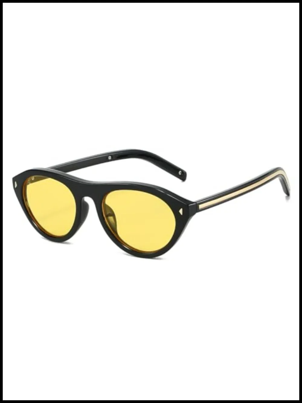 Retro Oval Sunglasses with UV400 Protection Cat Eye Shades